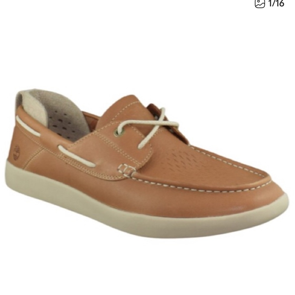 Timberland Project Better Boat Full Grain Leather Upper Brown Shoes Size 7M
